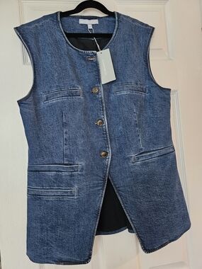 Antonio Melani Sleeveless Denim Vest - Blue
